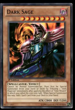 Dark Sage LCYW-EN027 Common / Short Print Yu-Gi-Oh 1st Edition Lightly Played - Image 1
