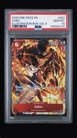 2026 ONE PIECE PROMOS ILLUSTRATION BOX VOL.5 #007 SABO PSA 10!! - Image 1