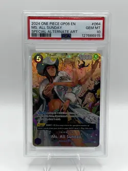Ms. All Sunday SP OP04-064 Wings of the Captain PSA 10 Robin One Piece - Image 1