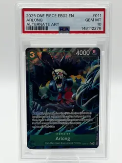 Arlong EB02-011 SR Extra Booster Anime 25th One Piece TCG PSA 10 - Image 1