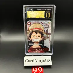 CGC 10 PRISTINE Monkey D. Luffy (Parallel) P-001 P 25th Edition - ONE PIECE Card - Image 1