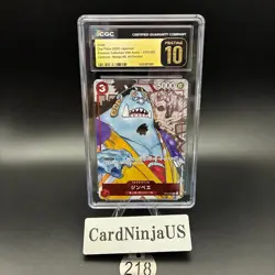CGC 10 PRISTINE Jimbei Parallel ST01-005 C 25th Edition ONE PIECE Card Game 218 - Image 1