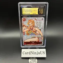 CGC 10 PRISTINE Nami Parallel OP01-016 R 25th Edition ONE PIECE Card Game 256 - Image 1
