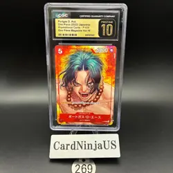 CGC 10 PRISTINE Portgas D. Ace P-028 Boichi Magazine Vol.16 Promo ONE PIECE Card - Image 1