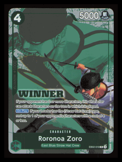 One Piece TCG Roronoa Zoro (WINNER Pack 2025 Vol. 3) EB02-019 NM - Image 1