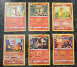 6 (CHARMANDER,CHARMELEON,CHARIZARD) LOT OF 6 CARDS - Image 1