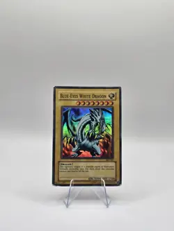 SKE-001 Blue-Eyes White Dragon Super Rare UNL Edition MP Yugioh Card See Pics - Image 3