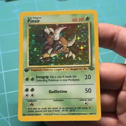 Pokemon TCG Pinsir Holo Rare 1st Edition Jungle 09/64 Wizards WOTC 1999 Card - Image 1