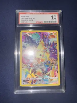 Pikachu (Secret) 160/159 Crown Zenith Holo Gem Mint 10 Pokemon card - Image 1