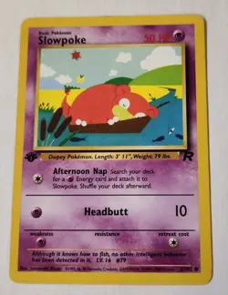 Slowpoke - 1st Edition - Team Rocket 67/82 Pokemon Card LP - Image 1
