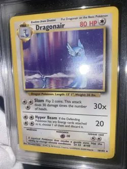 Dragonair 18/102 GRADED 10 MINT PGC Pokemon Card 1999 - Image 3