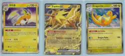 Pokemon Scarlet & Violet 5 cards LOT Mismagius AR, Erika's Invitation, Dragonite - Image 3