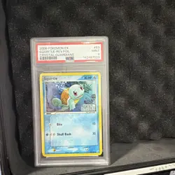Vintage Pokemon Card EX CRYSTAL GUARDIANS #63 SQUIRTLE-REVERSE HOLO PSA 9 LOWPOP - Image 1