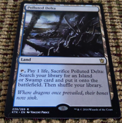 Polluted Delta - Strong NM – Khans of Tarkir - MTG Rare Fetch Land – Modern - Image 3