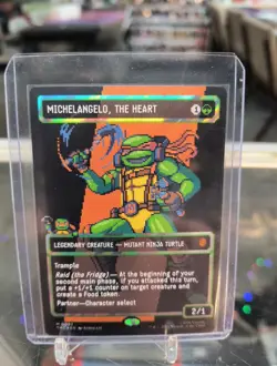Michelangelo, the Heart (0092) (Borderless) (Surge Foil) Commander: Teenage... - Image 1