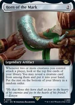 Horn of the Mark (Extended Art) 378 MTG NM - ltr - Image 1