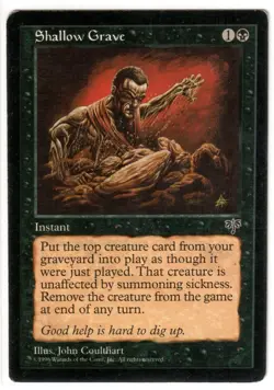 Magic the Gathering - Mirage - Shallow Grave - RARE - Lightly Played - Image 1