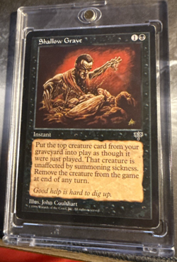 Magic the Gathering - Mirage - Shallow Grave - RARE - Lightly Played - Image 3