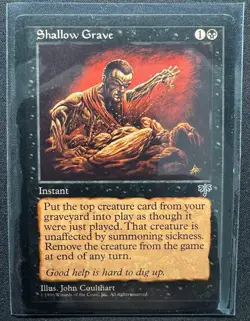 Rare Shallow Grave, Mirage Magic: The Gathering Near Mint NM Condition MTG - Image 1