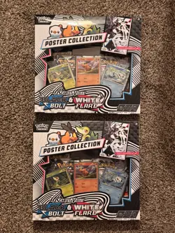 Pokemon Black Bolt And White Flare Unova Poster Collection Box Lot Of 2 - Image 1