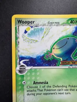 2006 Pokemon Wooper Delta Species 71/101 Dragon Frontiers Reverse Holo STAMPED - Image 2