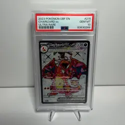 Pokemon TCG Charizard EX 215/197 SV03: Obsidian Flames Full Art PSA 10(A9) - Image 1