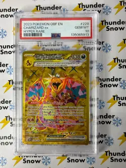 Charizard ex Hyper Rare #228 2023 Pokemon Obsidian Flames PSA 10 - Image 1
