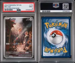 2024 Pokemon POKEMON TEF EN MELTAN ILLUSTRATION RARE 179/162 PSA 9 - Image 2