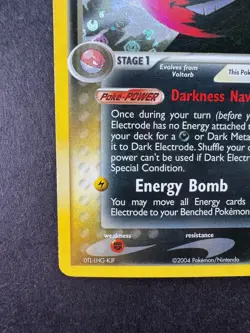 2004 Pokemon Dark Electrode 4/109 Team Rocket Returns Holo STAMPED - Image 4