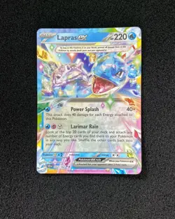 2024 Pokemon TCG English Stellar Crown Rare SCR EN 032/142 Lapras ex HC22 - Image 1
