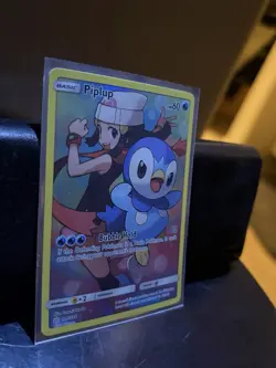 Pokemon Piplup Cosmic Eclipse Full Art Secret Rare Basic Card 239/236 - Image 3