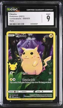 Pikachu *CGC 9* Holo *Celebrations* #5 *2021* Pokemon - Image 1