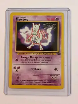 Mewtwo Movie Promo WOTC Black Star Promo 3 Pokemon Card MP Vintage - Image 1