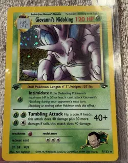 Giovanni's Nidoking - 1st Edition - 7/132 Gym Challenge - Pokemon TCG - 2000 - Image 1