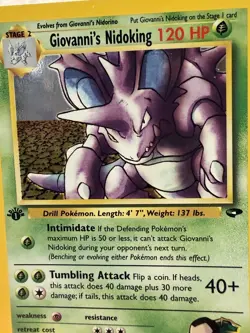 Giovanni's Nidoking - 1st Edition - 7/132 Gym Challenge - Pokemon TCG - 2000 - Image 4