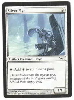Magic_the_gathering Mirrodin Silver Myr #241 2003,MTG,LP Common - Image 1