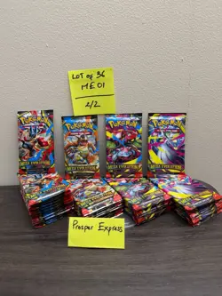 Lot of (36) Pokemon TCG Mega Evolution Base Set ME01 Booster Packs SEALED NEW #2 - Image 1