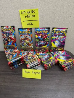 Lot of (36) Pokemon TCG Mega Evolution Base Set ME01 Booster Packs SEALED NEW #2 - Image 2