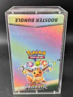 Pokemon SV8.5 Prismatic Evolutions Sealed Booster Bundle Display W/Acrylic Case - Image 1