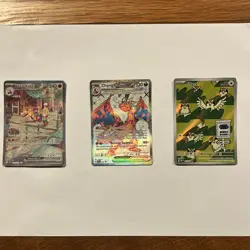 Pokemon Lot: Skeledirge ex SIR 258/193, Charizard ex SVP 056, Pidgey IR 207/197 - Image 1