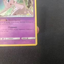 Pokemon 2019 Mew SM215 Black Star Promo Holo nm holo bleed error and fart swirl - Image 2