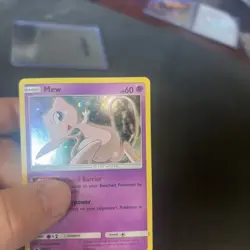 Pokemon 2019 Mew SM215 Black Star Promo Holo nm holo bleed error and fart swirl - Image 5