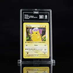 Red Cheeks Pikachu 1st Edition Shadowless 58/102 Pokemon Base Set TAG 8 NM-MT - Image 5