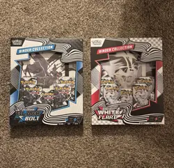 Pokemon Black Bolt and White Flare Binder Collection Bundle Set of 2 Sealed - Image 1