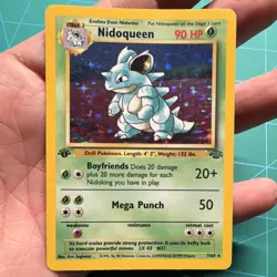 Pokemon Nidoqueen Holo Rare 1st Edition Jungle 7/64 WOTC 1999 - Image 1