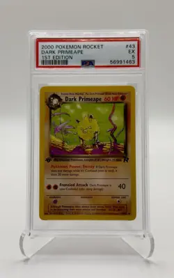 2000 POKEMON ROCKET | 1ST EDITIONDARK PRIMEAPE 43 PSA 5 - Image 1