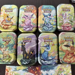 Pokemon TCG Lot S&V 151 Prismatic Evolutions SPC Costco Mini Tins - No Packs - Image 1