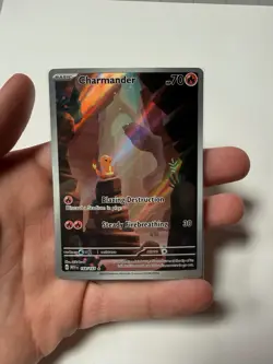 Pokemon TCG Charmander 168/165 SV 151 Illustration Rare Near Mint Condition - Image 1