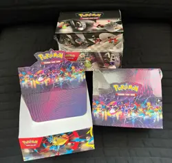 Pokemon TCG Mega Evolutions Black Bolt White Flare Mini Tin Display Empty Box - Image 1