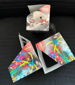 Pokemon TCG Mega Evolutions Black Bolt White Flare Mini Tin Display Empty Box - Image 3